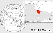 Blank Location Map of Amdo, highlighted parent region