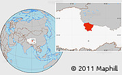 Gray Location Map of Amdo, highlighted parent region