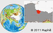 Physical Location Map of Amdo, highlighted country, highlighted parent region