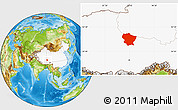 Physical Location Map of Amdo, highlighted country