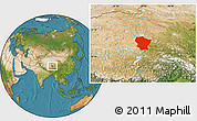 Satellite Location Map of Amdo