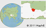 Savanna Style Location Map of Amdo, highlighted parent region
