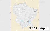 Classic Style Map of Amdo, single color outside