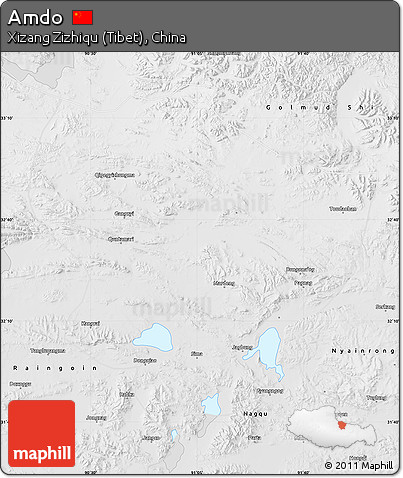 Physical Map of Amdo, desaturated