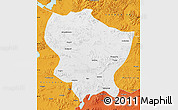 Physical Map of Amdo, political outside