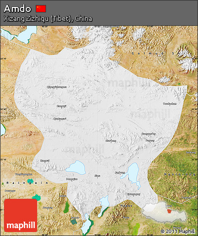 Physical Map of Amdo, satellite outside