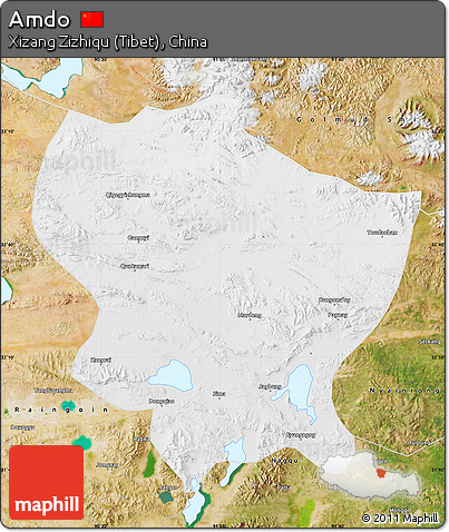 Physical Map of Amdo, satellite outside
