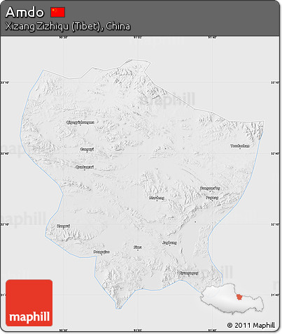 Physical Map of Amdo, single color outside