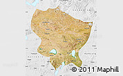 Satellite Map of Amdo, physical outside