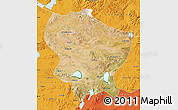 Satellite Map of Amdo, political outside