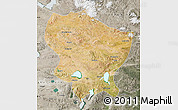Satellite Map of Amdo, semi-desaturated