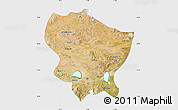 Satellite Map of Amdo, single color outside