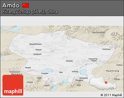 Classic Style Panoramic Map of Amdo