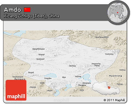 Classic Style Panoramic Map of Amdo