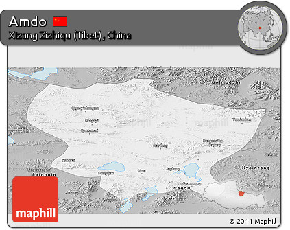 Gray Panoramic Map of Amdo