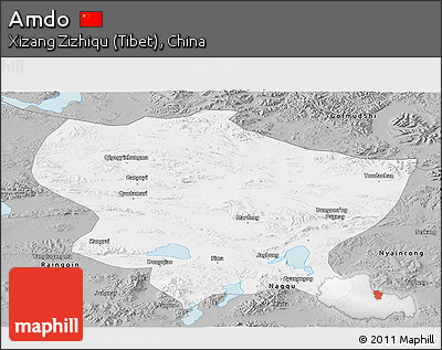 Gray Panoramic Map of Amdo