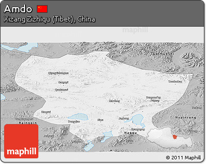 Gray Panoramic Map of Amdo