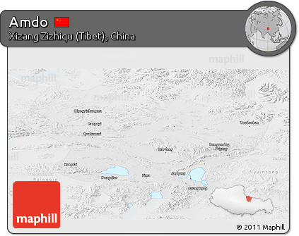 Physical Panoramic Map of Amdo, lighten