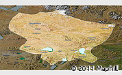 Satellite Panoramic Map of Amdo, darken