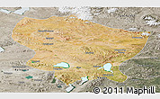 Satellite Panoramic Map of Amdo, semi-desaturated