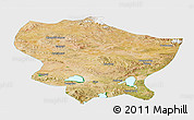 Satellite Panoramic Map of Amdo, single color outside