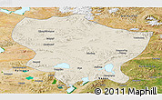 Shaded Relief Panoramic Map of Amdo, satellite outside