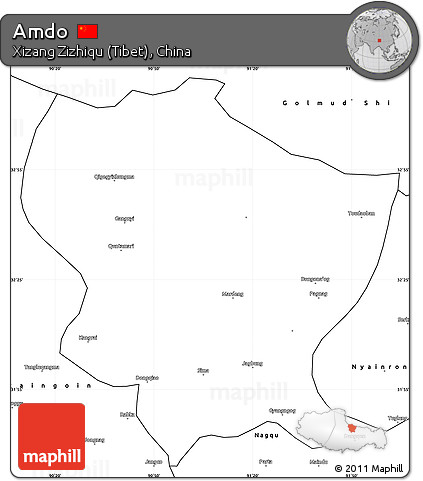 Blank Simple Map of Amdo