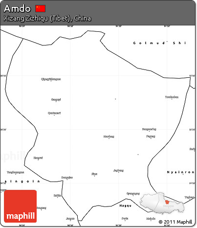 Blank Simple Map of Amdo