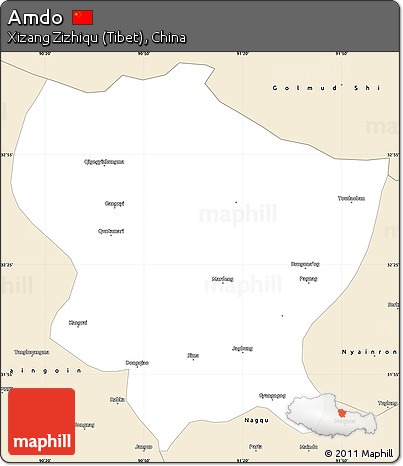 Classic Style Simple Map of Amdo