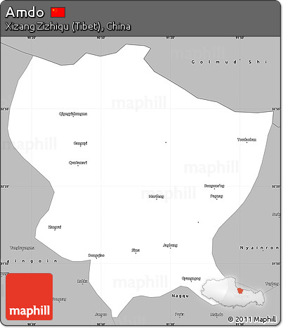 Gray Simple Map of Amdo