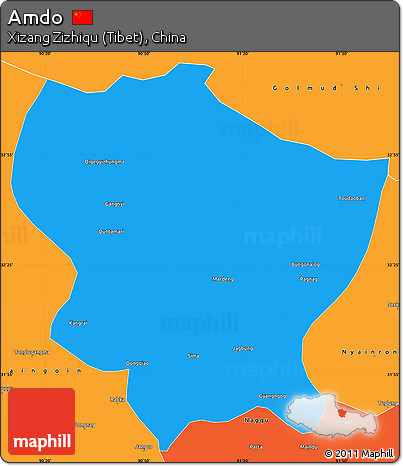 Political Simple Map of Amdo