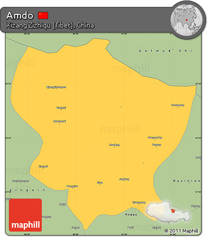 Savanna Style Simple Map of Amdo
