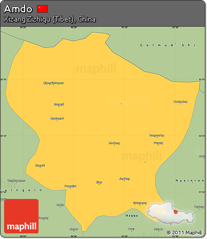 Savanna Style Simple Map of Amdo