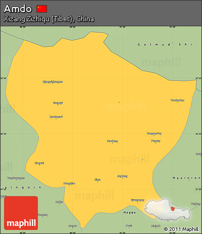 Savanna Style Simple Map of Amdo