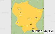 Savanna Style Simple Map of Amdo, single color outside