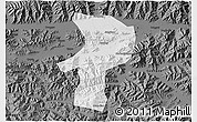 Physical 3D Map of Bainang, darken
