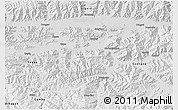 Physical 3D Map of Bainang, semi-desaturated