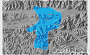 Political 3D Map of Bainang, desaturated
