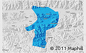 Political 3D Map of Bainang, physical outside