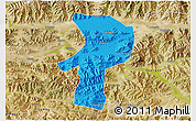 Political 3D Map of Bainang, satellite outside