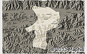 Shaded Relief 3D Map of Bainang, darken