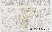Shaded Relief 3D Map of Bainang, lighten