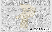 Shaded Relief 3D Map of Bainang, physical outside
