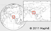 Blank Location Map of Bainang, highlighted parent region, within the entire country