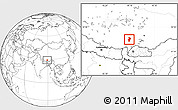 Blank Location Map of Bainang