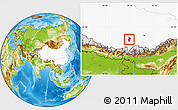 Physical Location Map of Bainang, highlighted country
