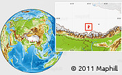 Physical Location Map of Bainang, highlighted parent region