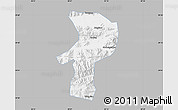 Gray Map of Bainang, single color outside