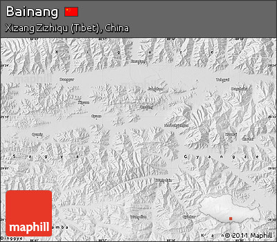 Physical Map of Bainang