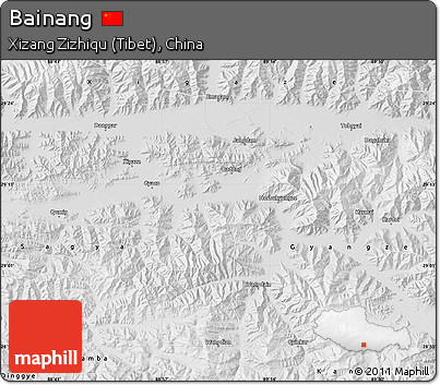 Physical Map of Bainang